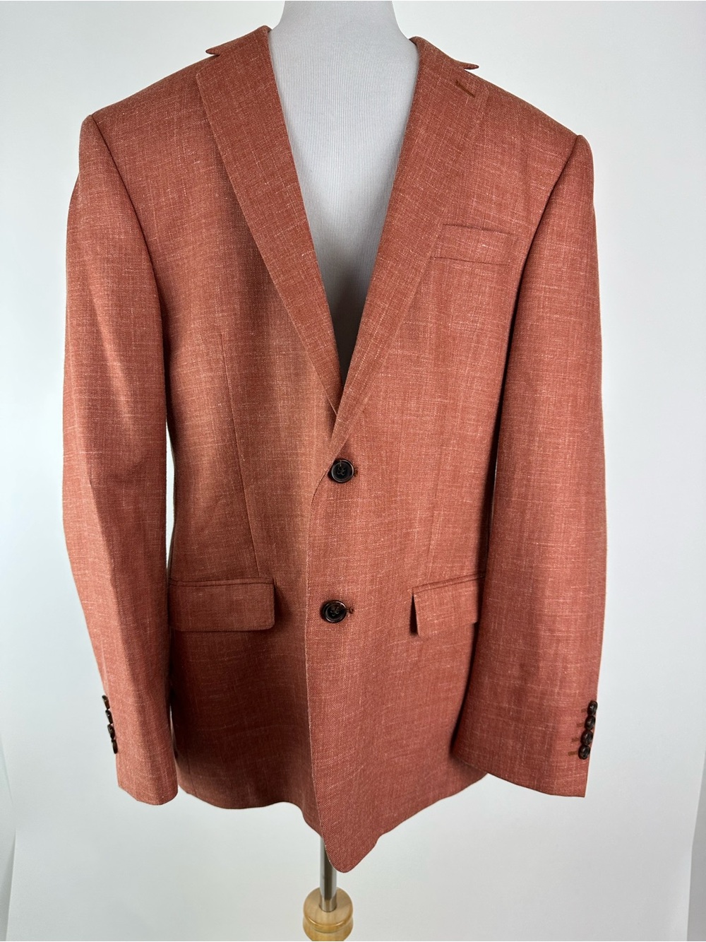 Ralph Ralph Lauren Wool Silk Linen Rust Blazer Size 42 Regular